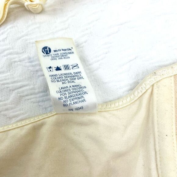 BUY 1 GET 1 FREE vanity fair 34c cotton front close bra lightly lined cake batte - Picture 6 of 9